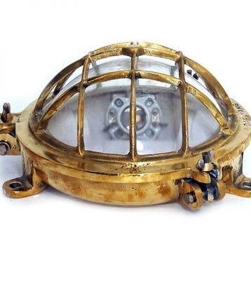 Daeyang - Lampe murale - Laiton, Verre - Lampe à cage, Antiquités & Art