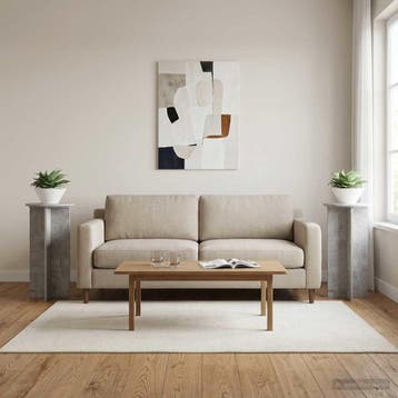 vidaXL Plantenstand 2 st Betongrijs 40 x 40 x 80 cm Bewerkt, Verzenden, Nieuw