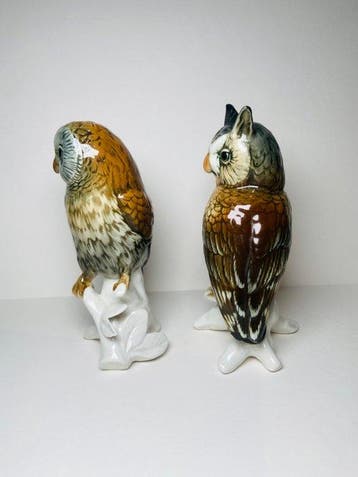 Karl Ens, Volkstedt - Beeldje - Owls (2) - Porselein