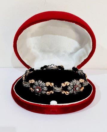 Bracelet - 18 carats Or jaune, Argent - 2.80ct. tw. Diamant