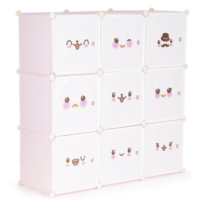 Modulaire roze kast 9 deuren | Retour deal | Snel weg!, Kinderen en Baby's, Kinderkamer | Commodes en Kasten, Minder dan 50 cm