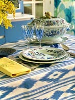 Nappe ottomane, avec un imprimé style ikat pour grandes