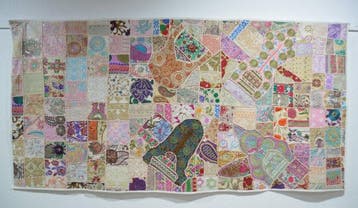 Wandtapijt Wanddecoratie Tafelkleed Patchwork Handgemaakt