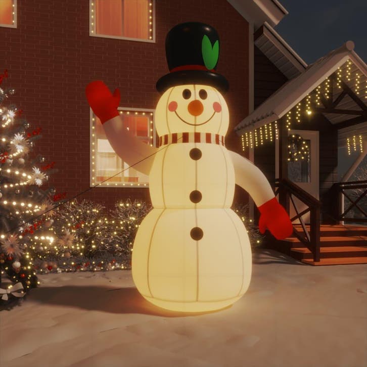 vidaXL Sneeuwpop opblaasbaar met LEDs 300 cm, Diversen, Kerst, Nieuw, Verzenden