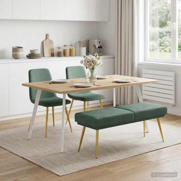 vidaXL Dubbel-laags bank Zeegroen 120 x 45 x 46 cm fluweel, Verzenden
