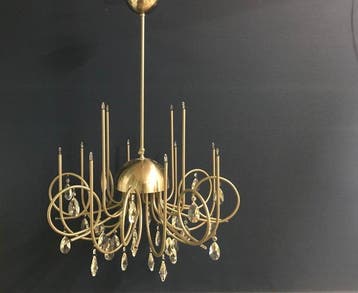 van Vuren verlichting - Lampe - nickel brossé, Cristal, Nieuw