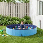 vidaXL Kinder Zwembad Blauw Ø 160 x 30 cm Dik PVC en, Tuin en Terras, Verzenden, Nieuw