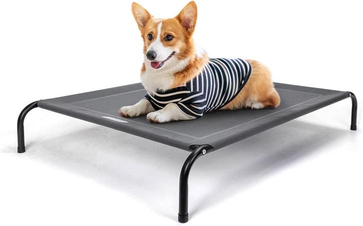Hondenbed op pootjes – Grijs - 105x80 cm - Grijs - Nobleza •, Animaux & Accessoires, Paniers pour chiens, Envoi