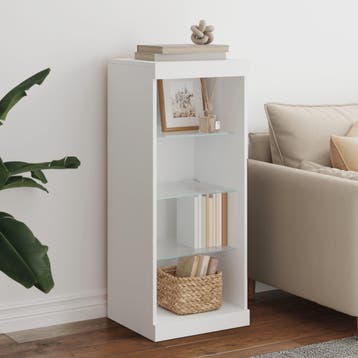 vidaXL Dressoir met LED-verlichting 41x37x100 cm wit, Verzenden