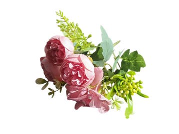 Boeketje ranonkel hortensia hydrangea en besjes beauty pink, Nieuw