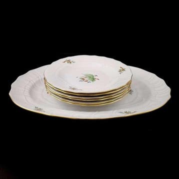 Herend - Dessertservies (7) - Porselein - Roccaile