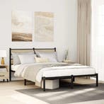 vidaXL Bedframe zonder matras metaal sonoma eikenkleurig, Huis en Inrichting, Verzenden, Nieuw