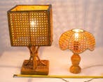 Lampe - Rotin, Bambou - Deux lampes de table