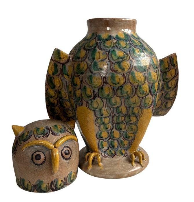 Mario Ludici - Pot - Aardewerk - Pot in vorm van een uil, Antiek en Kunst, Antiek | Glaswerk en Kristal