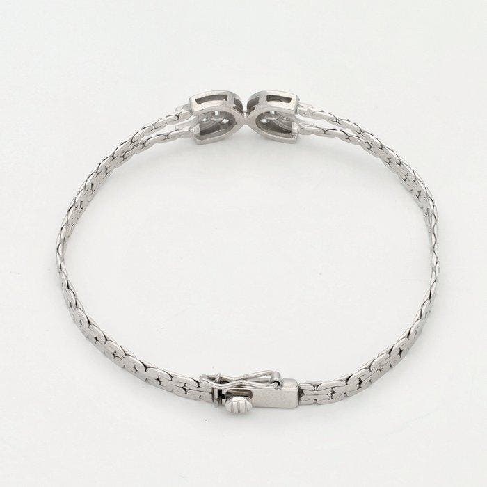 Armband - 14 karaat Witgoud Diamant (Natuurlijk), Bijoux, Sacs & Beauté, Bracelets