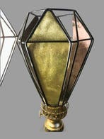 Lampe (2) - Laiton doré, Cristal - PAIRE DE LAMPES, Antiek en Kunst