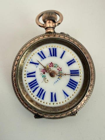 Engraved Chinese Market - Silver Pocket Watch - 437149 -, Antiquités & Art, Antiquités | Horloges