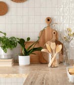 Wandtegel Ragno Elements Licht Relieve Pure Wit Glans 10x10, Doe-het-zelf en Bouw, Nieuw, Minder dan 20 cm, 10 m² of meer, Wandtegels