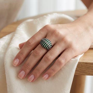Sans prix de réserve - Bague Argent, Assiette Or Rose -