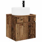 vidaXL Wandgemonteerde wastafelmeubel Oud hout 49 x 44,5 x, Verzenden, Nieuw