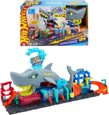 Hot Wheels Haai Speelset | Tweede kansje | OP = OP, Racebaan, Verzenden, Zelf te bouwen, Zo goed als nieuw