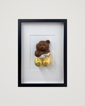 Henevor - Chocolate Teddy Bear | Handpainted Wall Sculpture