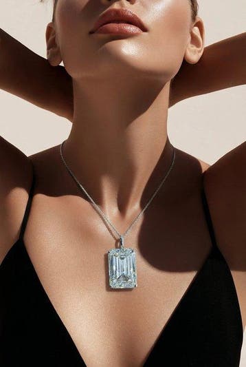 Halsketting - 14 karaat Witgoud - 10.03ct. tw. Diamant, Handtassen en Accessoires, Nieuw