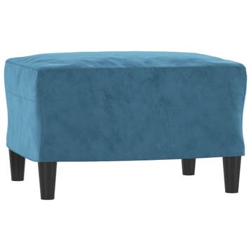 Voetenbank Blauw fluweel - Luxe voor een prikje! Nu 36% k..., Verzenden