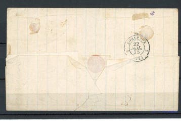 Réunion 1875 - Prachtige brief van Réunion naar Bordeaux