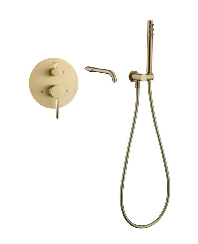 SALE - Haldur - Goud - Inbouw badkraan -, Doe-het-zelf en Bouw, Sanitair, Nieuw, Ophalen of Verzenden