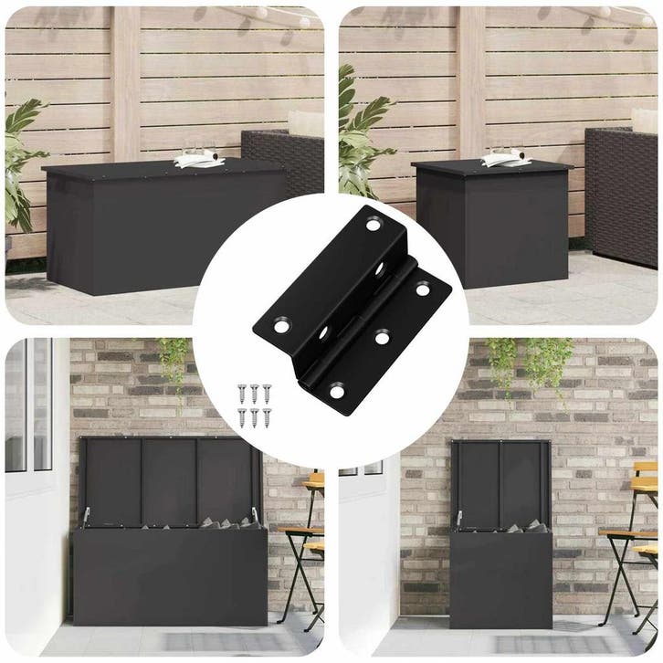 vidaXL Scharnier 537 pcs Zwart 38 x 17 x 60 mm IJzer, Doe-het-zelf en Bouw, Hang- en Sluitwerk, Nieuw, Verzenden