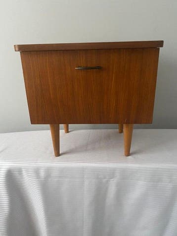 Nachtkastje - Hout, Teak - Vintage jaren 50/60