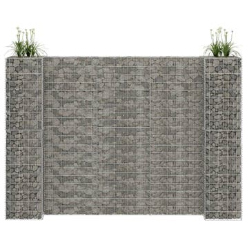 vidaXL Gabion plantenbak H-vormig 260x40x180 cm staaldraad, Tuin en Terras, Verzenden, Nieuw