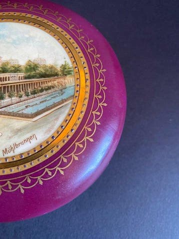 Boîte - Porcelaine - Bonbonnière Karlsbad., Antiquités & Art