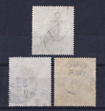 Groot-Brittannië 1883/1884 - set van 3 postzegels van, Gestempeld