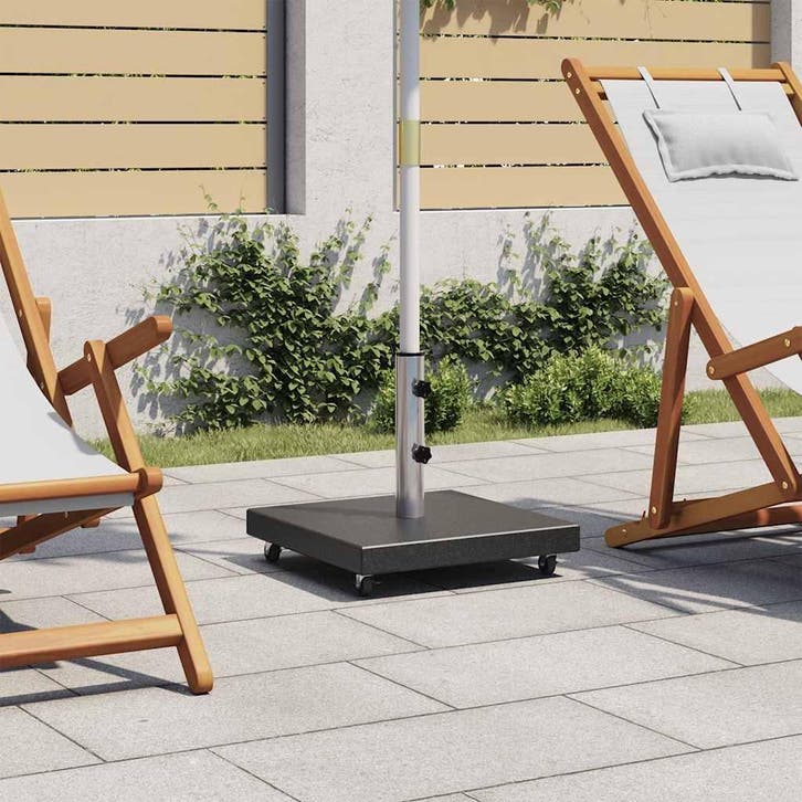 vidaXL Parasolvoet vierkant 30 kg graniet zwart, Tuin en Terras, Parasols, Nieuw, Verzenden