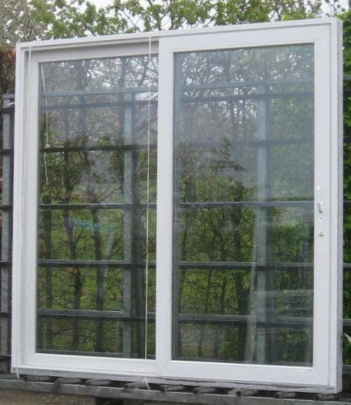pvc schuifraam , schuifdeur , pui , schuifpui 233 x 231, Doe-het-zelf en Bouw, Raamkozijnen en Schuifdeuren, Inclusief glas, Gebruikt