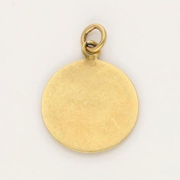 Pendentif - 14 carats Or jaune - Émail - trèfle à quatre