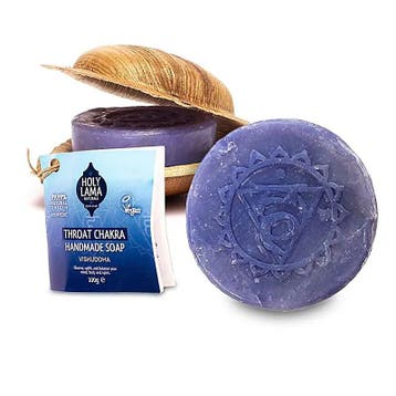 Zeep in Palmblad Keel Chakra (Throat) - Holy Lama, Ophalen of Verzenden