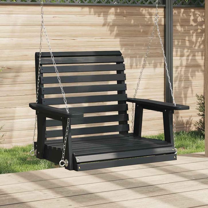 vidaXL Tuinschommelstoel met metalen kettingen massief, Tuin en Terras, Overige Tuin en Terras, Nieuw, Verzenden