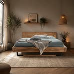 Van Schaik Finn Eiken Balkenbed - 200 x 200, Huis en Inrichting, Nieuw