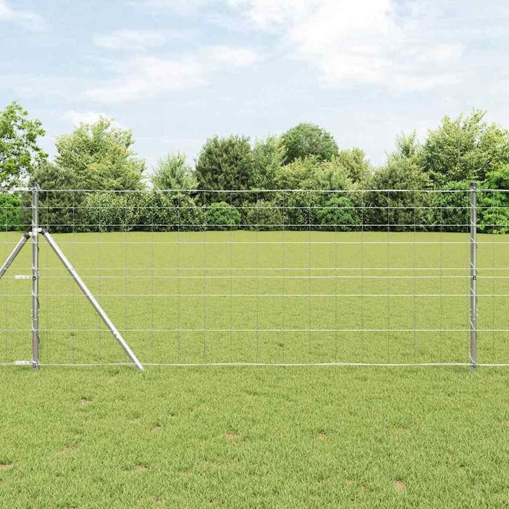 vidaXL Grond Fix Gelast Draadhek 50 x 1 m Gegalvaniseerd, Tuin en Terras, Tuinhekken en Hekwerk, Nieuw, Verzenden