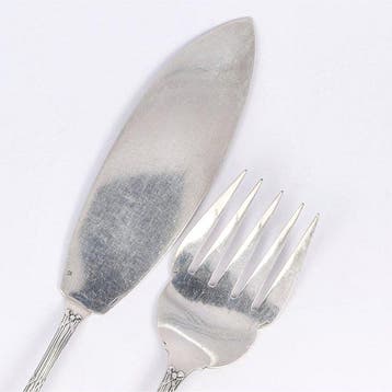 Christofle Model: Rubans Vis serveerset - Bestekset (2) -