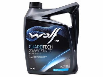 Veiling - 4x Wolf minerale motorolie 20W-50 SN/CF 4L
