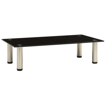 vidaXL Tv-meubel 60x35x17 cm gehard glas zwart, Verzenden, Nieuw