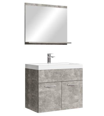 Badkamermeubel Montreal Set 02 60 x 35 cm Beton Grijs, Verzenden, Nieuw