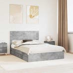 vidaXL Opbergbed met hoofdeinde Beton Grijs 150 x 200 cm, Verzenden, Nieuw