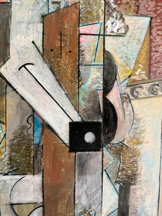 Carola Castro - Masculine Head, Antiek en Kunst, Kunst | Schilderijen | Modern