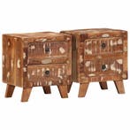 vidaXL Nachtkastje 2 st 40x32x46 cm massief gerecycled hout, Verzenden, Nieuw