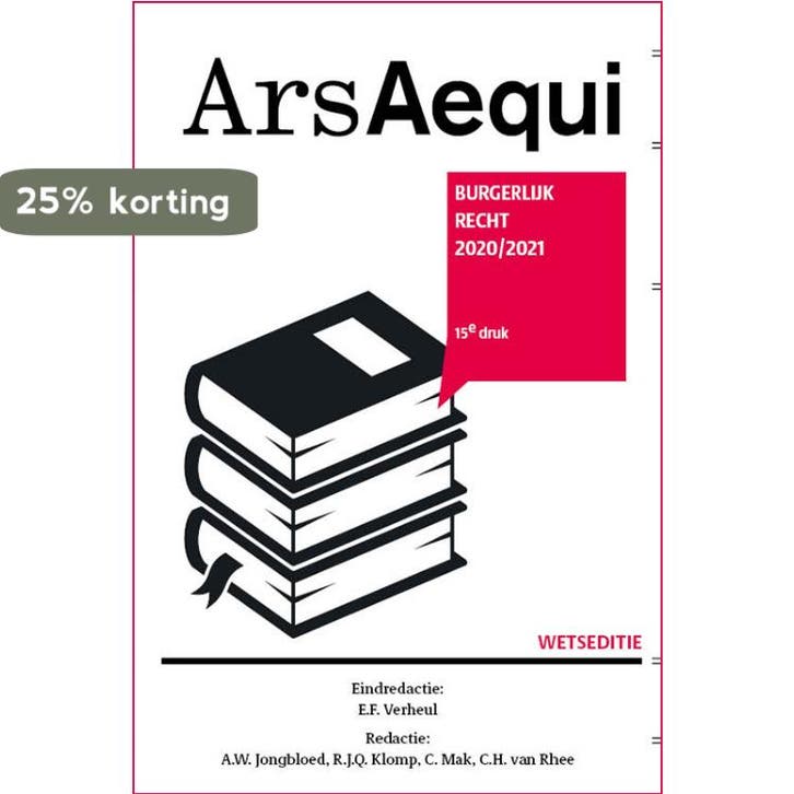 Burgerlijk recht / 2020/2021 / Ars Aequi Wetseditie, Livres, Science, Envoi